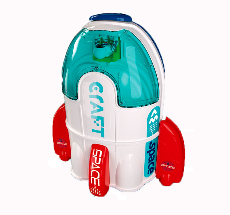 OLEOCA Children's 2 in 1 Playset Rocket Spacecraft Shuttle with Astronaut, Light and Sound