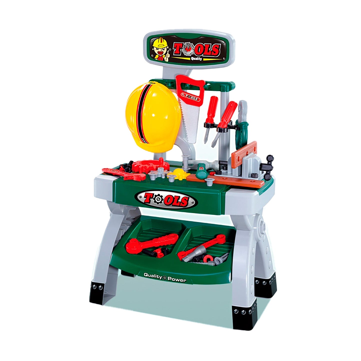 OLEOCA Children's Workbench Construction Playset - Toy Tool Bench for Kids Ages 3-6 Years Old