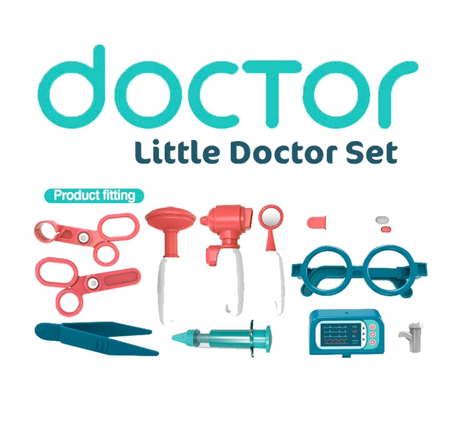 OLEOCA Children's 3 in 1 Portable Suitcase Playset - Little Doctor