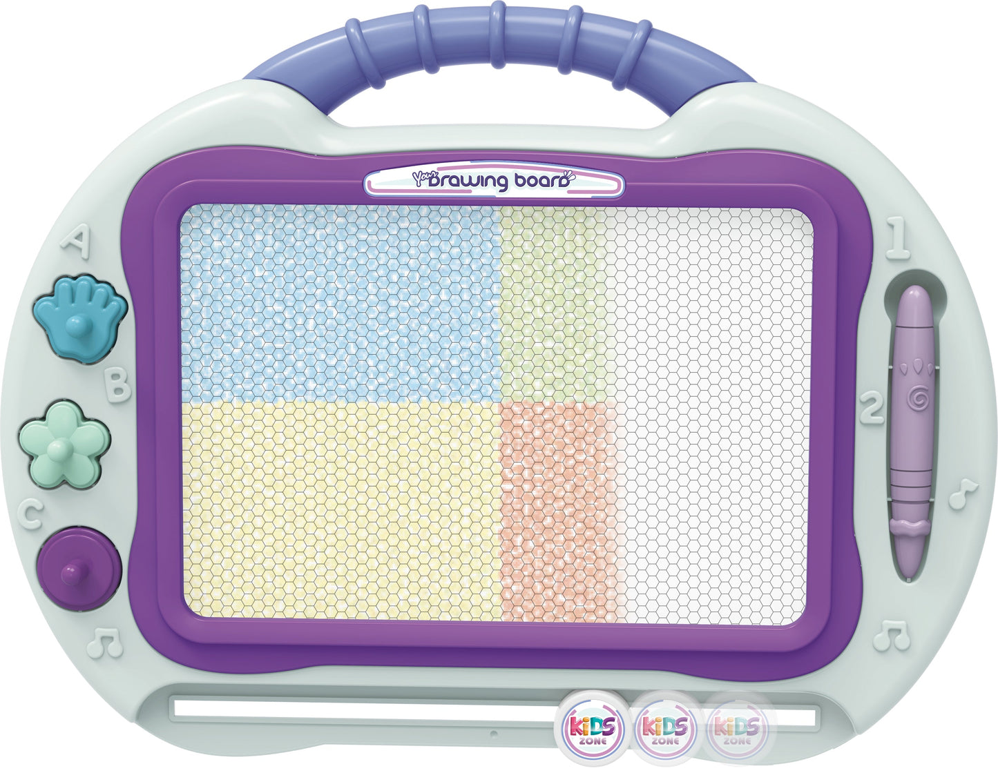 OLEOCA Children's 2 in 1 Magnetic Drawing Doodle Board-Table With Pen and Templates, For Girls
