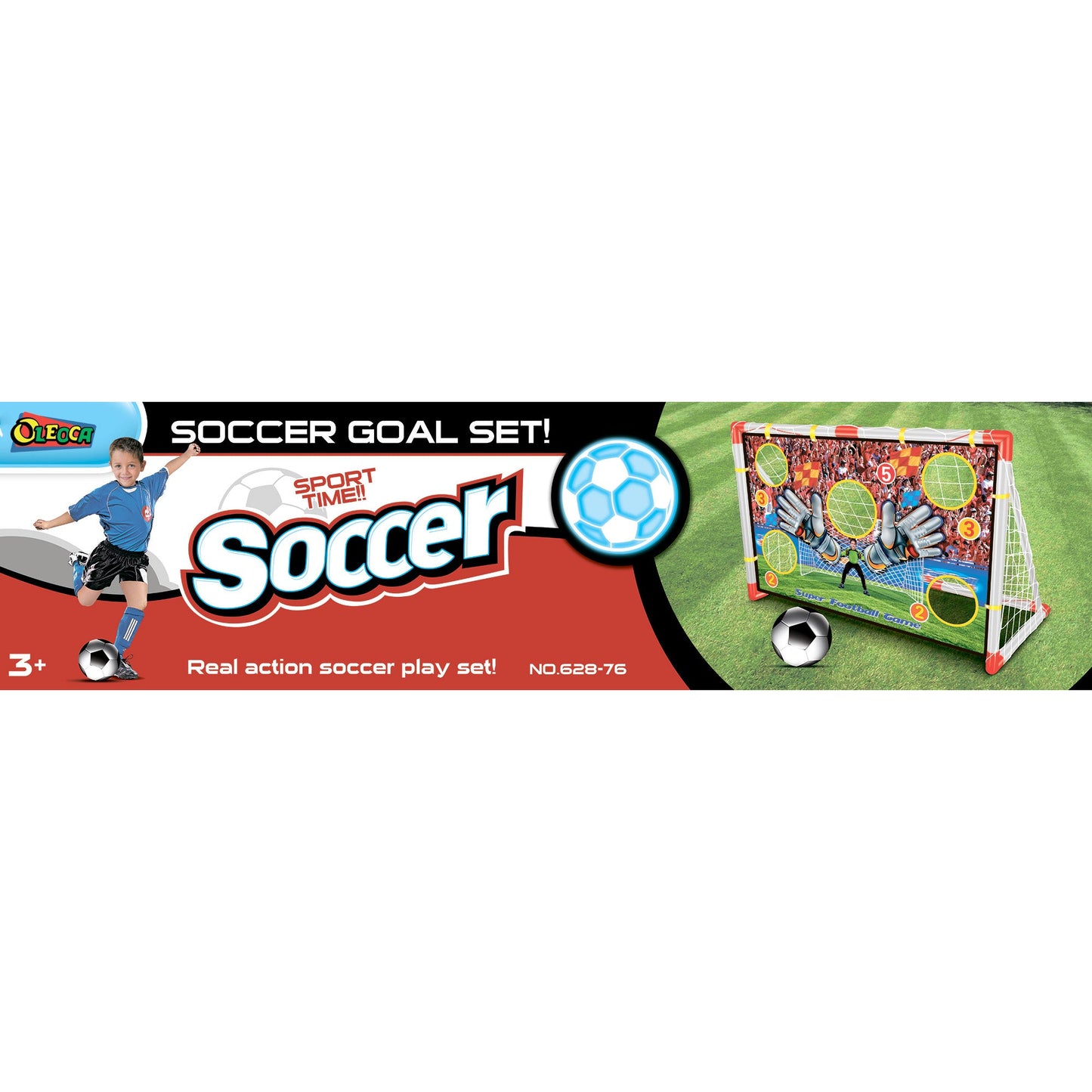 OLEOCA Children's Soccer Goal Set With Aiming Mat, Indoor and Outdoor