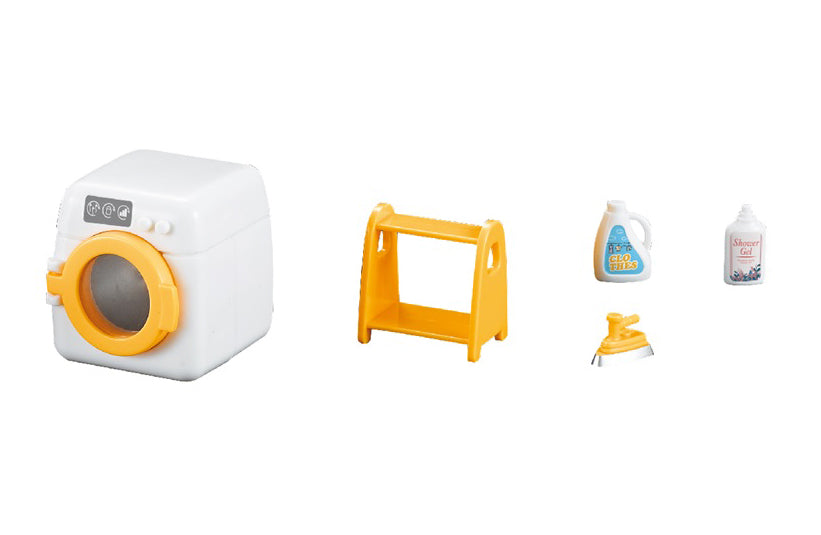 OLEOCA Family Children's Laundry Washing Machine Dollhouse Playset with Accessories included