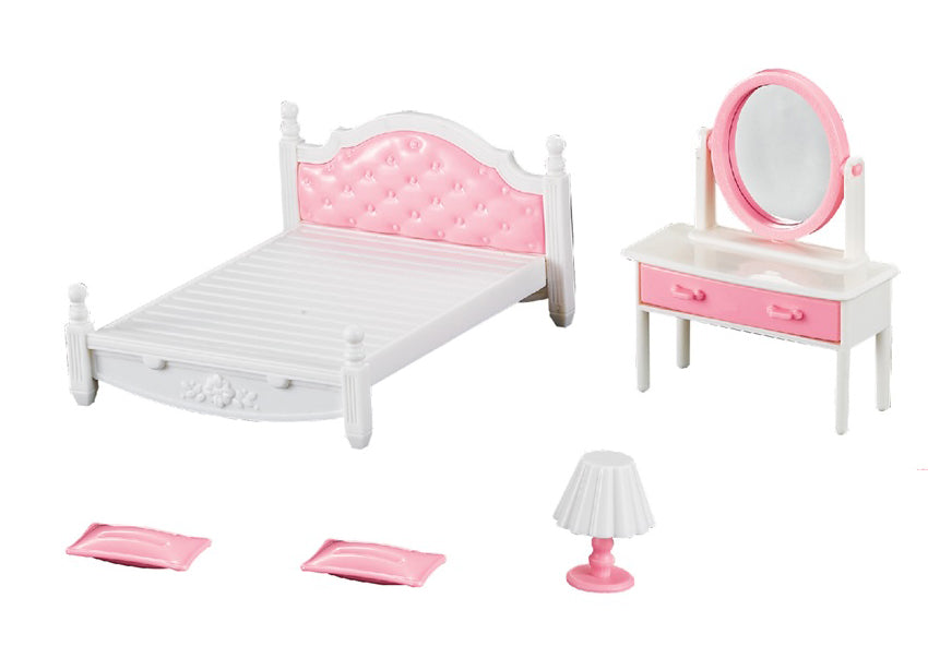 OLEOCA Family Children's Bedroom Dollhouse Playset with Furniture and Accessories included