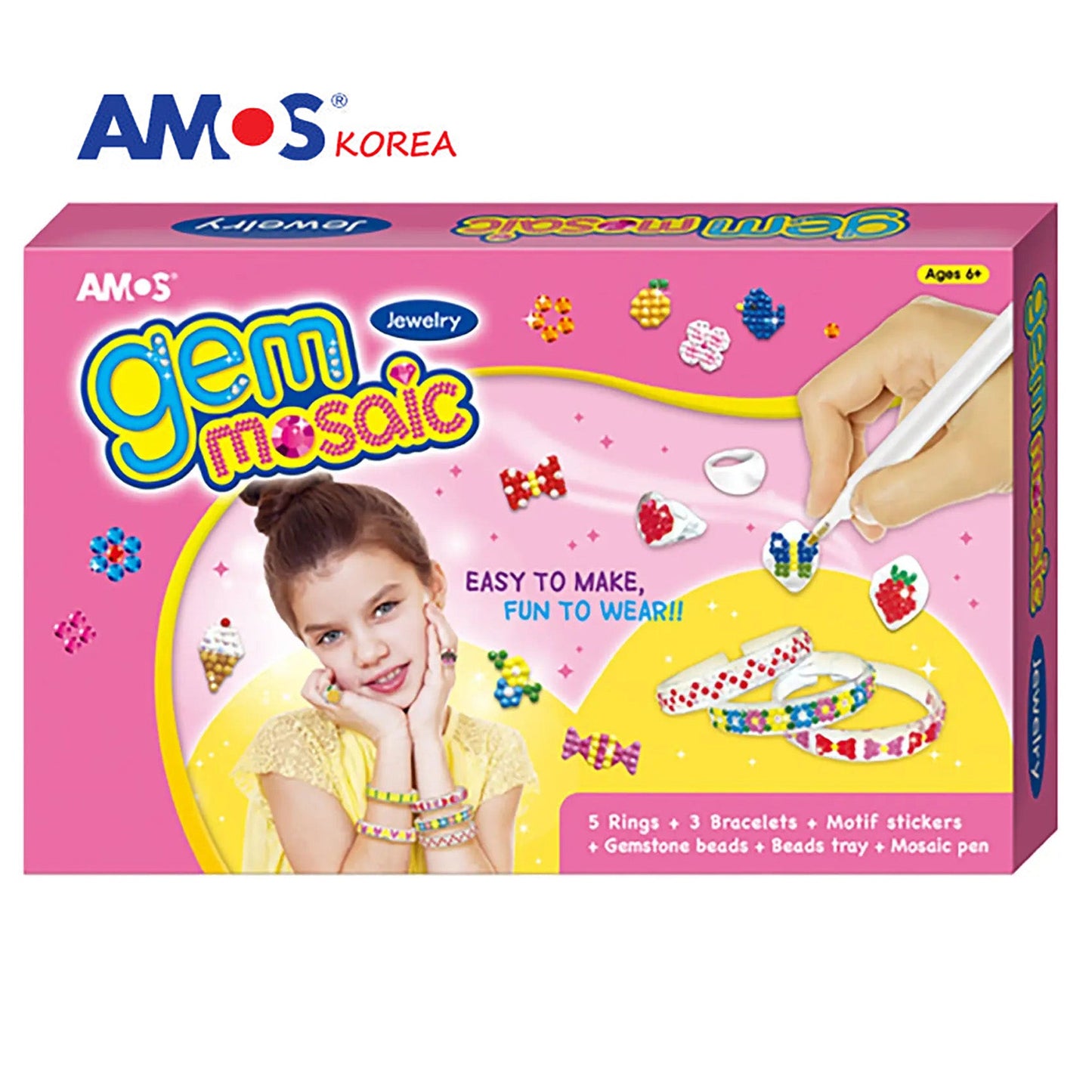 DIY kit Gem Mosaic Set for Creative Girls' Art Projects OleocaToys