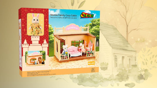 OLEOCA Family Children's Bedroom Dollhouse Playset