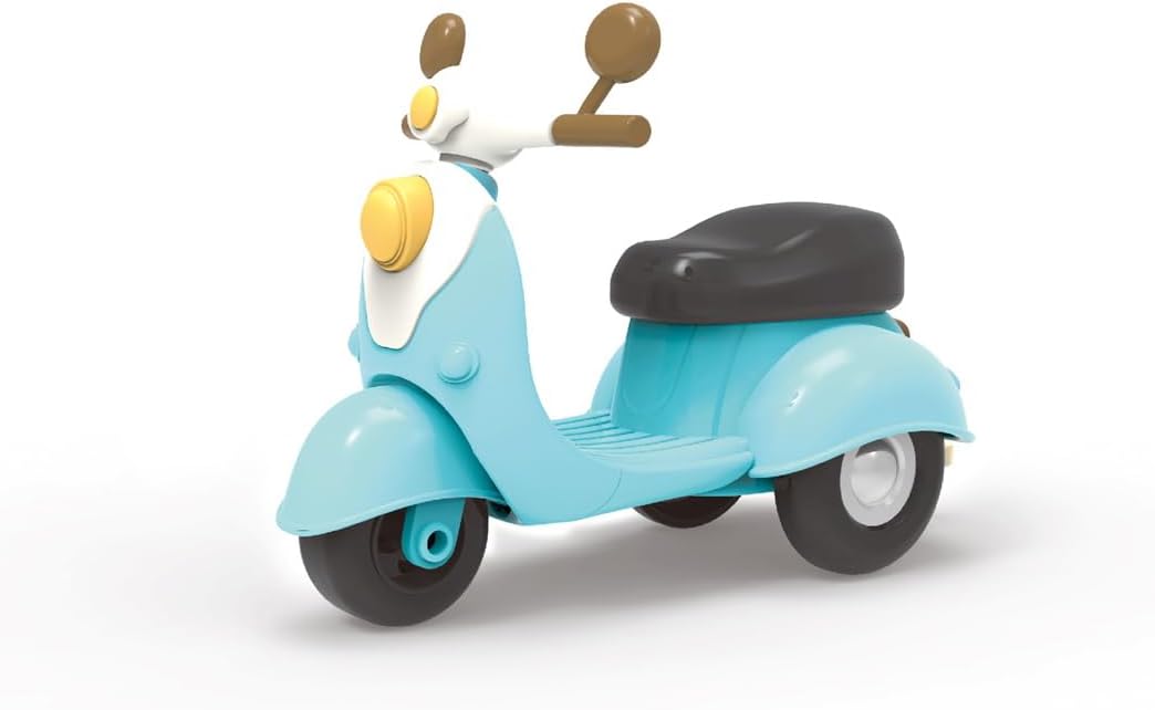 Family Scooter Toy — Mini Scooter with Rolling Wheels, Compatible with Dollhouse Figures, Pretend Play Toy Vehicle for Mini World Play, Gift for Kids Ages 3+ OleocaToys