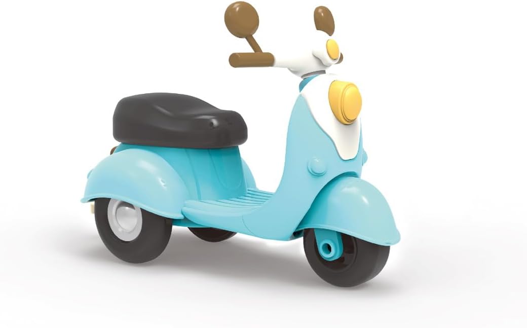 Family Scooter Toy — Mini Scooter with Rolling Wheels, Compatible with Dollhouse Figures, Pretend Play Toy Vehicle for Mini World Play, Gift for Kids Ages 3+ OleocaToys