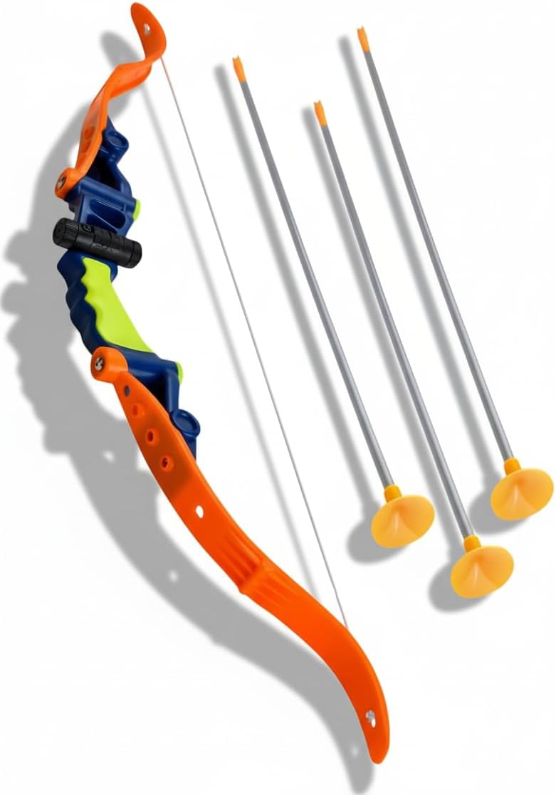 Archery Set for Kids — Toy Bow and Arrow with Laser Sight & Suction Cup Arrows – Indoor & Outdoor Activity, Gift for Boys Ages 3+ OleocaToys
