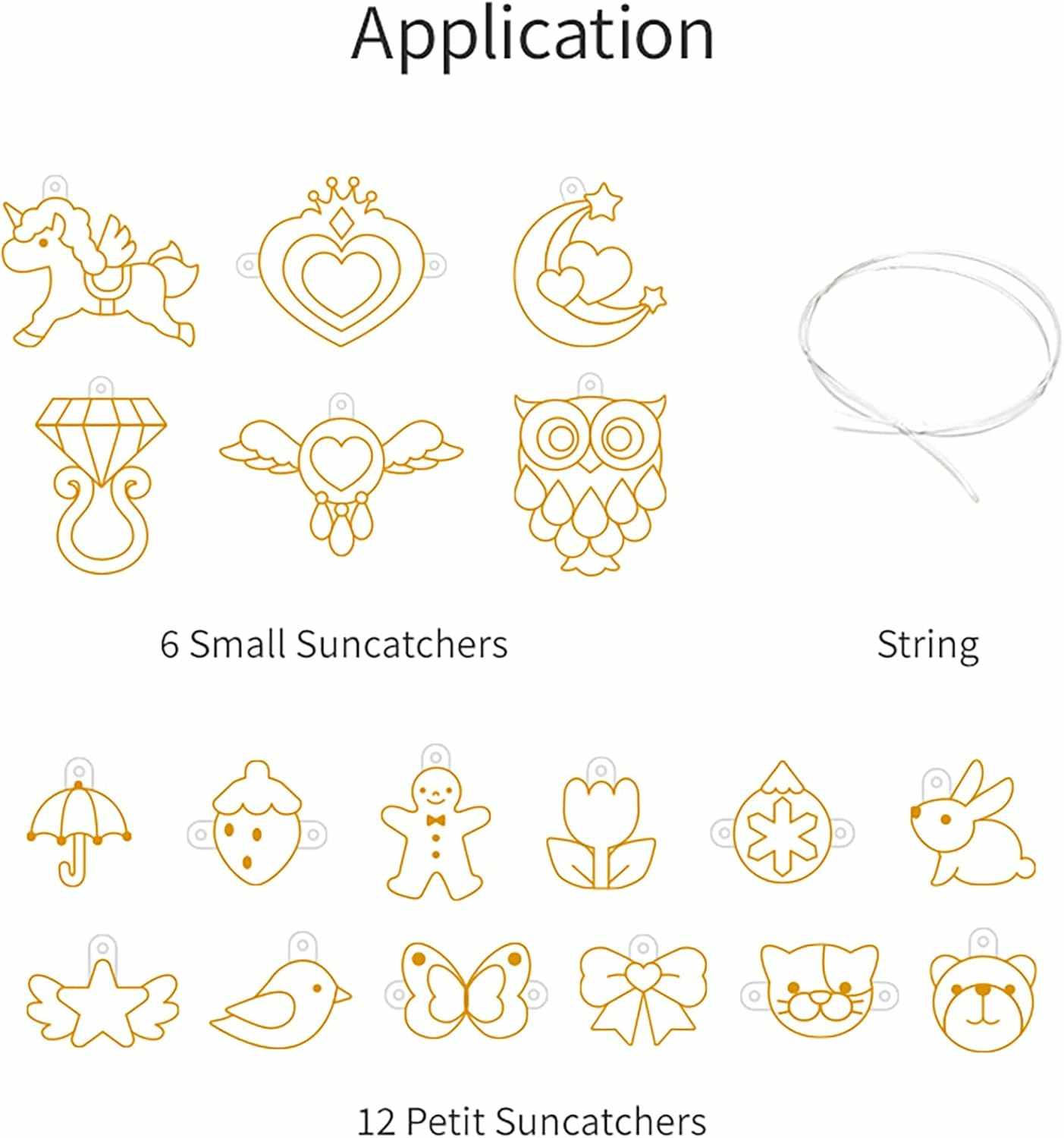 AMOS Glass Deco My Style Jewelry Making Kit — 10.5 ml x 6 Colors — 18 Suncatcher Charms, 300 Beads & String (Bracelets & Necklaces) OleocaToys