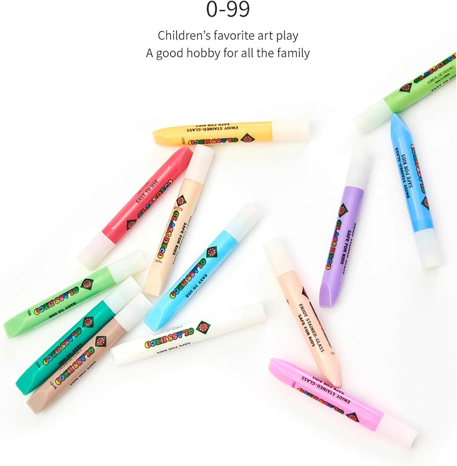 AMOS Glass Deco My Style Jewelry Making Kit — 10.5 ml x 6 Colors — 18 Suncatcher Charms, 300 Beads & String (Bracelets & Necklaces) OleocaToys