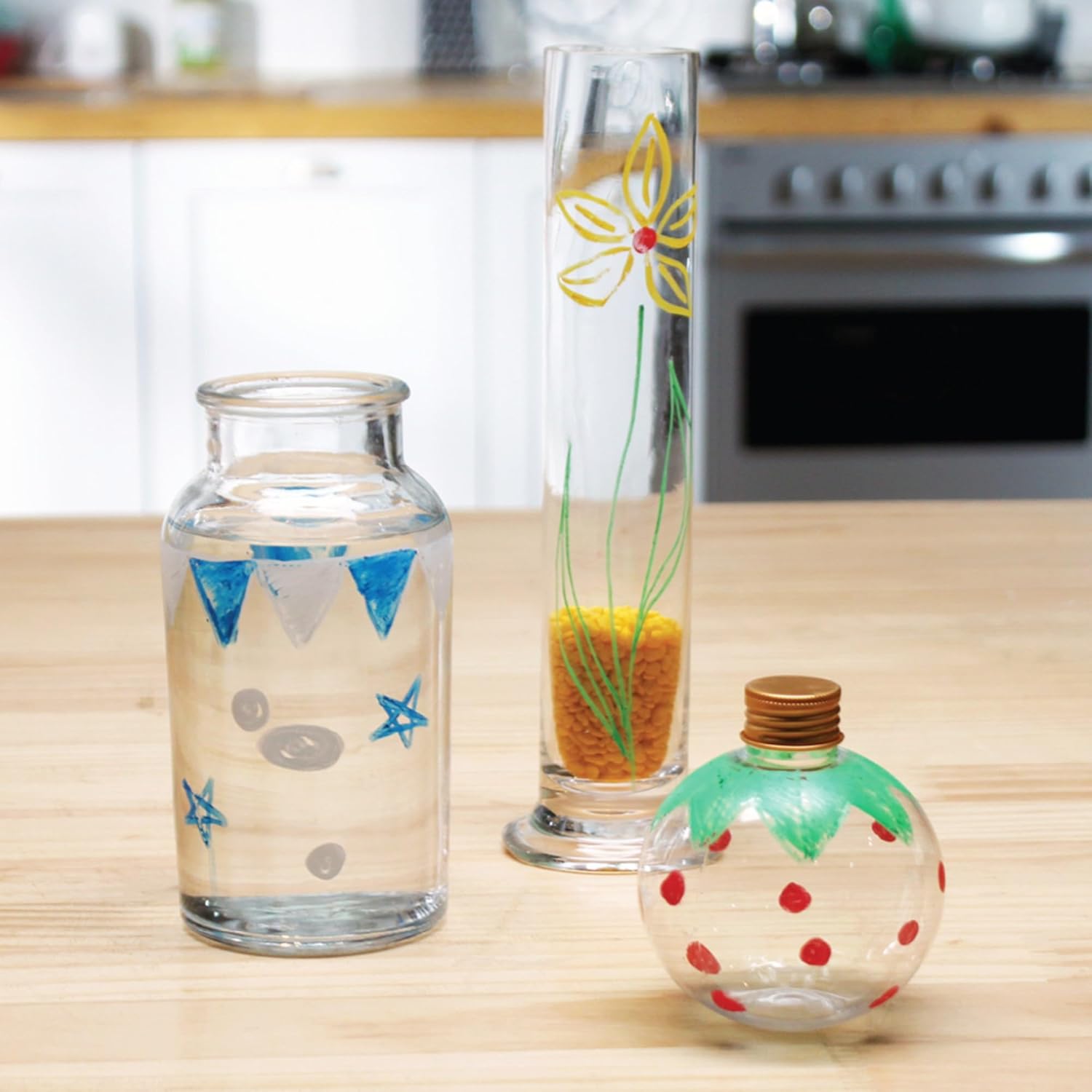 AMOS Crayons for Kids – 12 Washable Colors for Windows, Glass & Mirror, Safe & Non-Toxic Markers for Toddlers & Children, Easy Clean Art Set with Storage Case OleocaToys