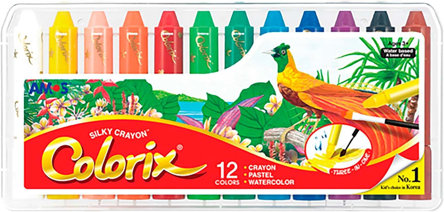 COLORIX Twist Crayons — 3 in 1 Crayon, Pastel & Watercolor with Twist-Up Tubes, Silky Gel Texture, 24 Vibrant Colors, Non-Toxic Art Supplies for Preschool, Travel & Creative Crafts COLORIX