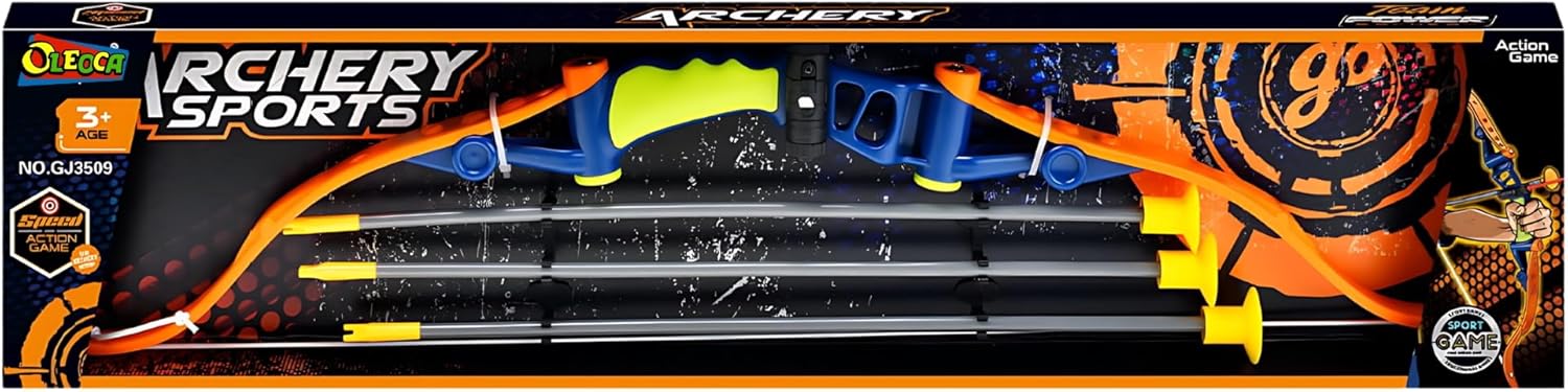 Archery Set for Kids — Toy Bow and Arrow with Laser Sight & Suction Cup Arrows – Indoor & Outdoor Activity, Gift for Boys Ages 3+ OleocaToys