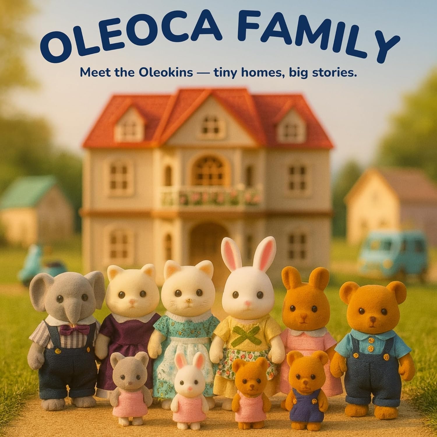 Family Dollhouse Kitchen Set — Miniature Stove, Sink & Oven with Frying Pan, Saucepan, Kettle, Utensils & Cutting Board — Dollhouse Furniture & Accessories for Ages 3+ OleocaToys