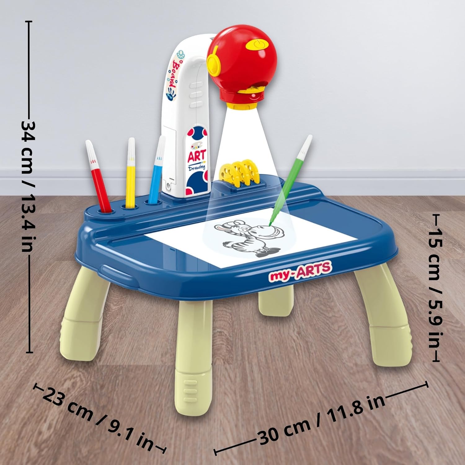 Drawing Projector for Kids – Educational Arts & Crafts Kit, Drawing and Tracing Projector for Boys with Markers & Slides, Birthday Gifts for Kids OleocaToys