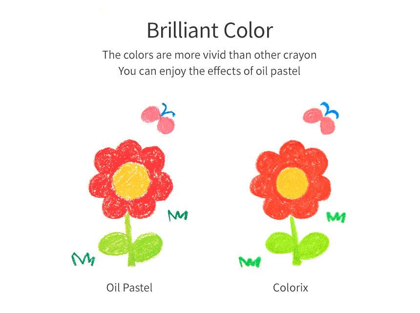 Drawing of flowers and butterflies showcasing Silky Smooth Crayons for Endless Artistic Adventures - 12 colors, ideal for art drawing, doodling, and crafts.