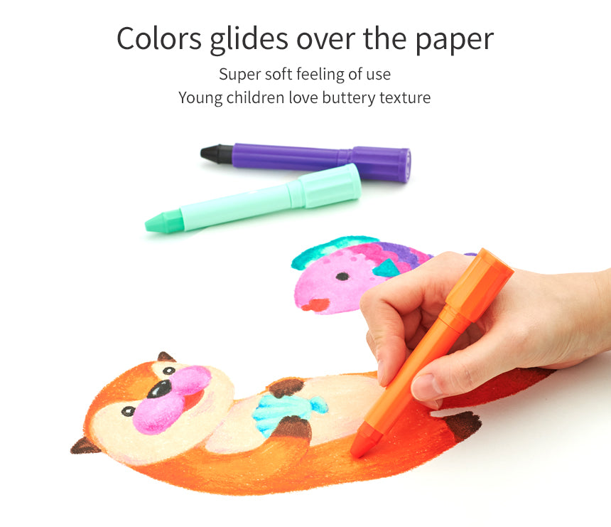 Silky Smooth Crayons for Endless Artistic Adventures - Great for Drawing, Doodling, Art and Craft - OleocaToys