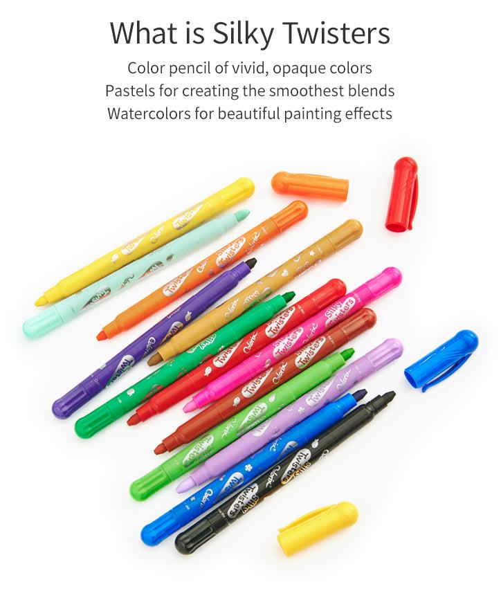 Colorful Silk Twisters: Perfect Art Color pencil for Kids and Parties - OleocaToys