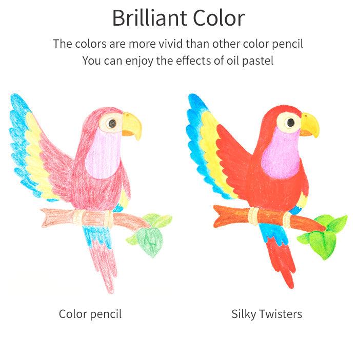 Colorful Silk Twisters: Perfect Art Color pencil for Kids and Parties - OleocaToys