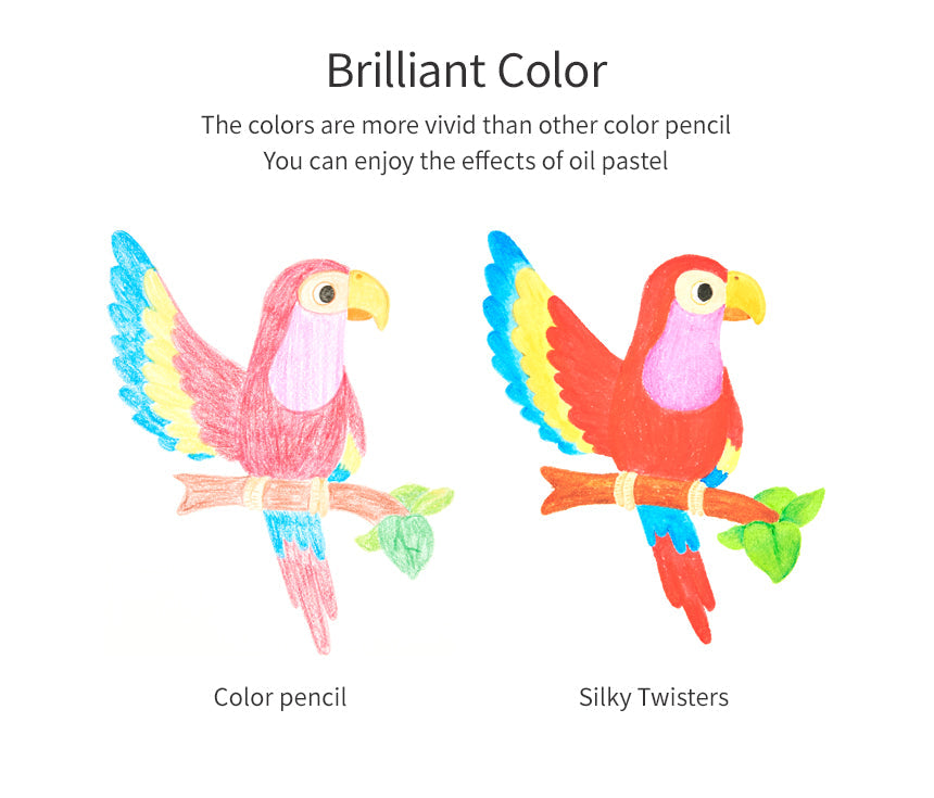 Colorful Silk Twisters: Perfect Kids Art Color pencil for Kids and Parties - OleocaToys