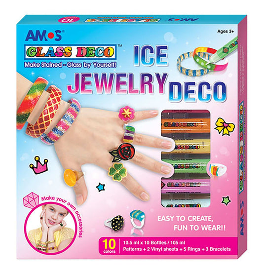 Creative Kids Gift: Glass Jewelry Kit - Craft Box for Girls with Endless Crafting Possibilities - OleocaToys