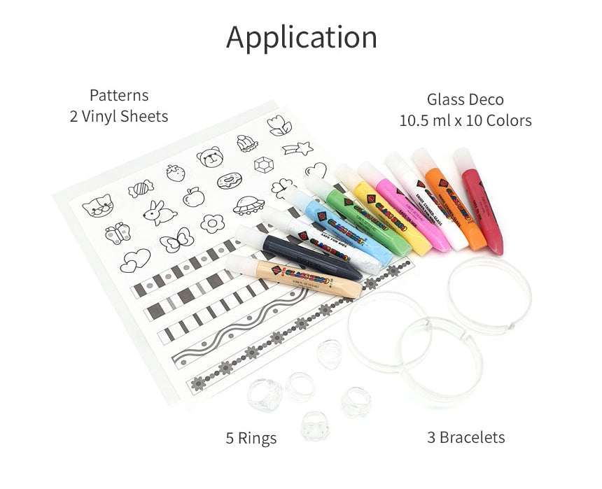 Creative Kids Gift: Glass Jewelry Kit - Craft Box for Girls with Endless Crafting Possibilities - OleocaToys