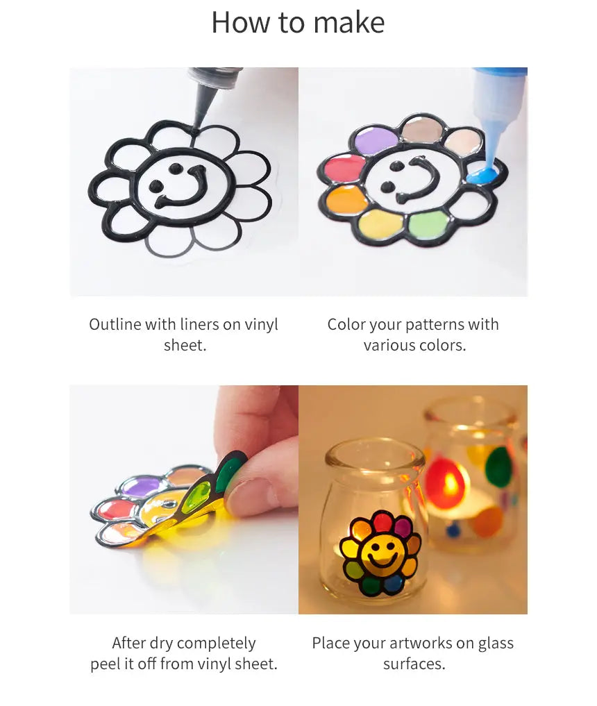 Discover the Joy of Creating with Your Kids - Kids Crafts Glass Deco Kit for Endless Fun! OleocaToys