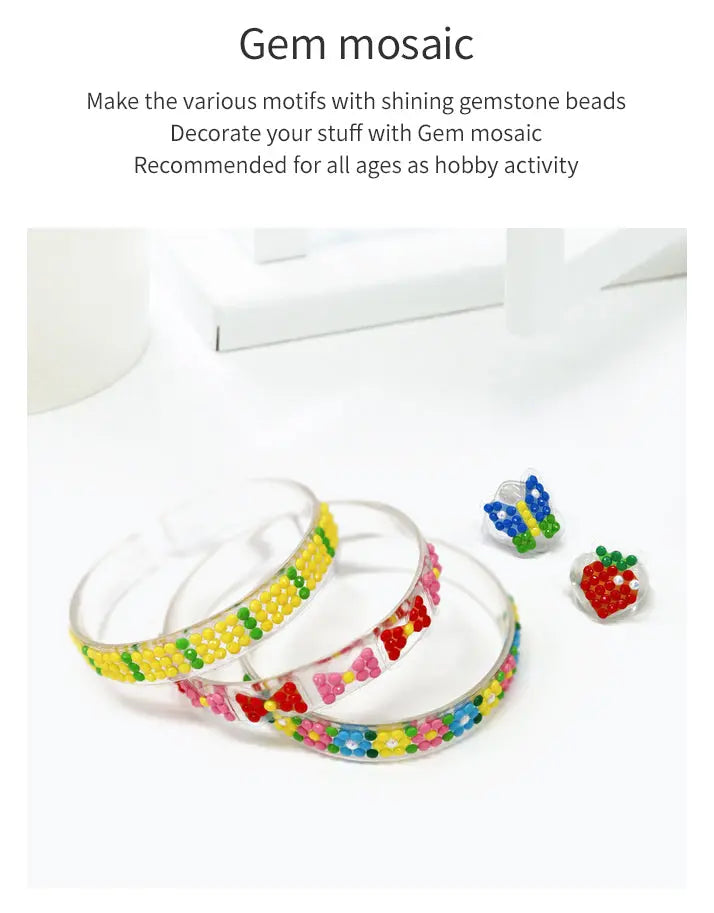 DIY kit Gem Mosaic Set for Creative Girls' Art Projects OleocaToys