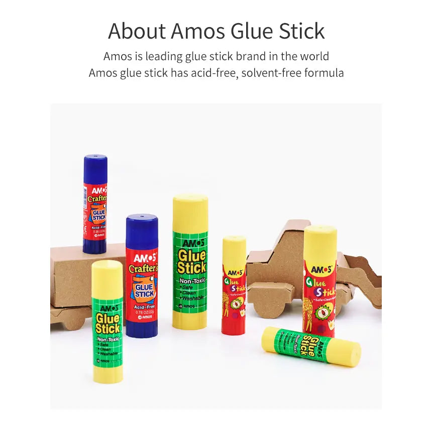 Craft with Confidence: Non-Toxic Amos Glue Stick - Acid-Free, Screw Cap Design - OleocaToys