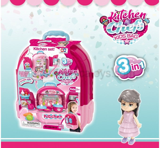 Kitchen Play Set Kids Bag