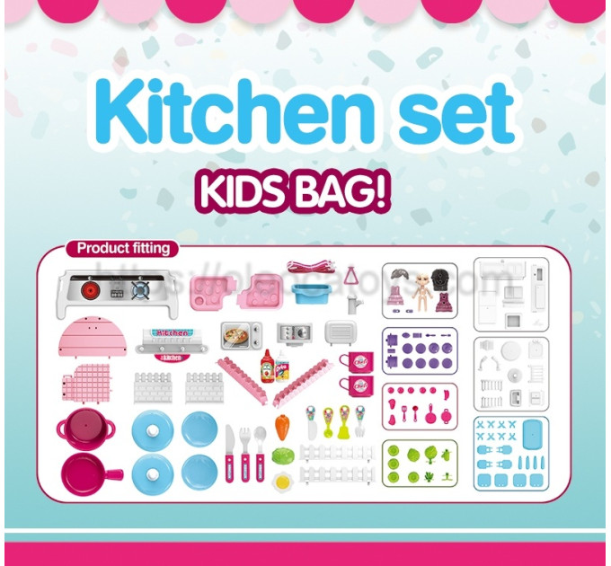 Kitchen Play Set Kids Bag