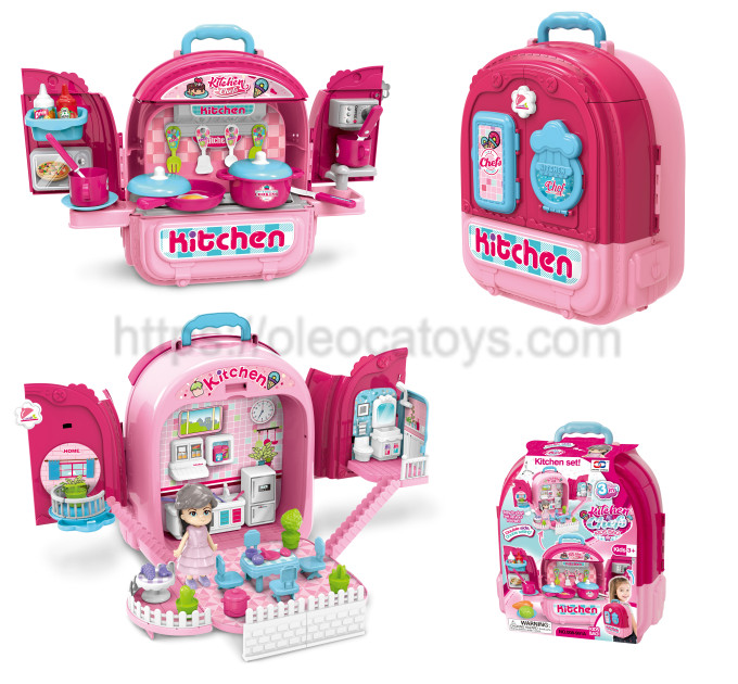 Kitchen Play Set Kids Bag