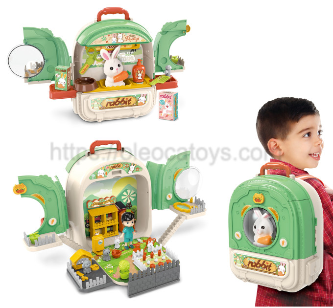 Rabbit Kitchen Play Set Kids Bag