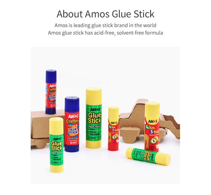 Craft with Confidence: Non-Toxic Amos Glue Stick - Acid-Free, Screw Cap Design